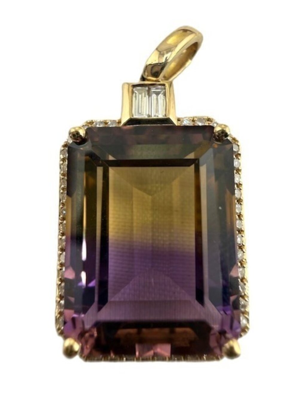 14K Gold Ametrine Pendant from Effy with Diamonds (Chain not included) - Picture 6 of 8